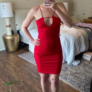 Missguided // Red Party Dress